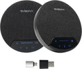 SVBONY SVN O1 Dual Conference Speaker and Microphone, Wireless Cascading 33FT for 30People Conference Room, 3A+AI Noise Cancelling, 8Mics with 360°Voice Pickup, UHF-Stabilized Link