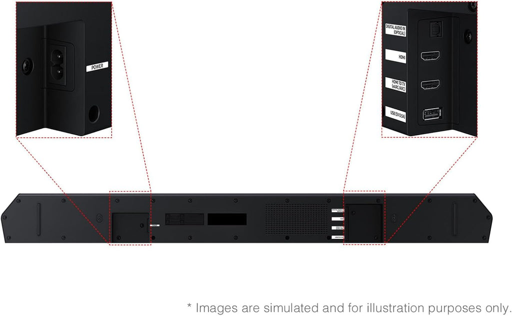 Samsung Q-Series Soundbar HW-Q600F 3.1.2ch with Wireless Subwoofer, Dolby Atmos/DTS Virtual:X, Q-Symphony, SpaceFit Sound Pro, Adaptive Sound, Game Mode Pro, Bluetooth, (2025 Model)
