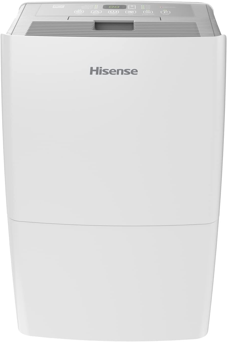 Hisense 50 Pint 3-Speed Dehumidifier with Built-in Pump, 3 Modes Auto, Continuous, Manual, White, Up to 4500 sq ft, Noise level 50 dB, HT5021KP (Renewed)