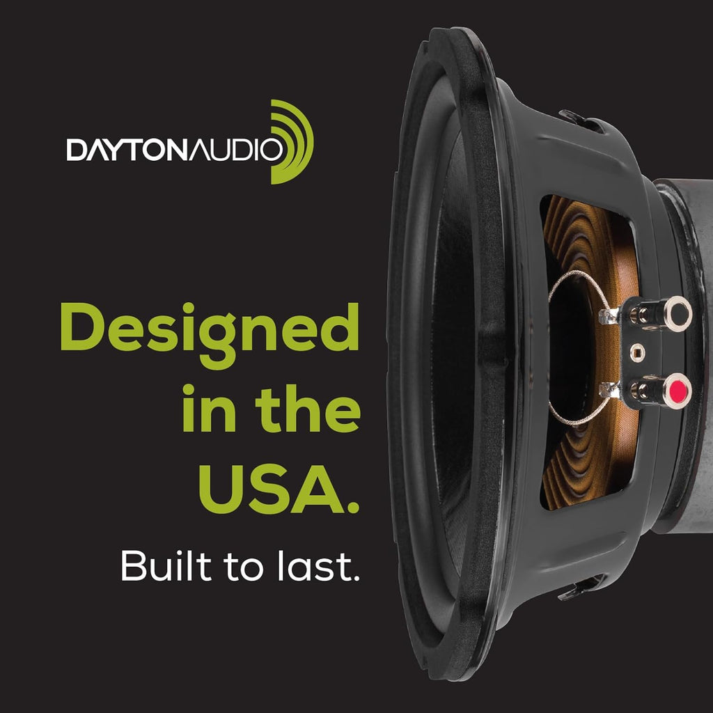 Dayton Audio Classic CS1000 – 10" 180W Powered Subwoofer with Class-D Amplifier, Deep Bass and Clean Design for Home Theater & Music – Black
