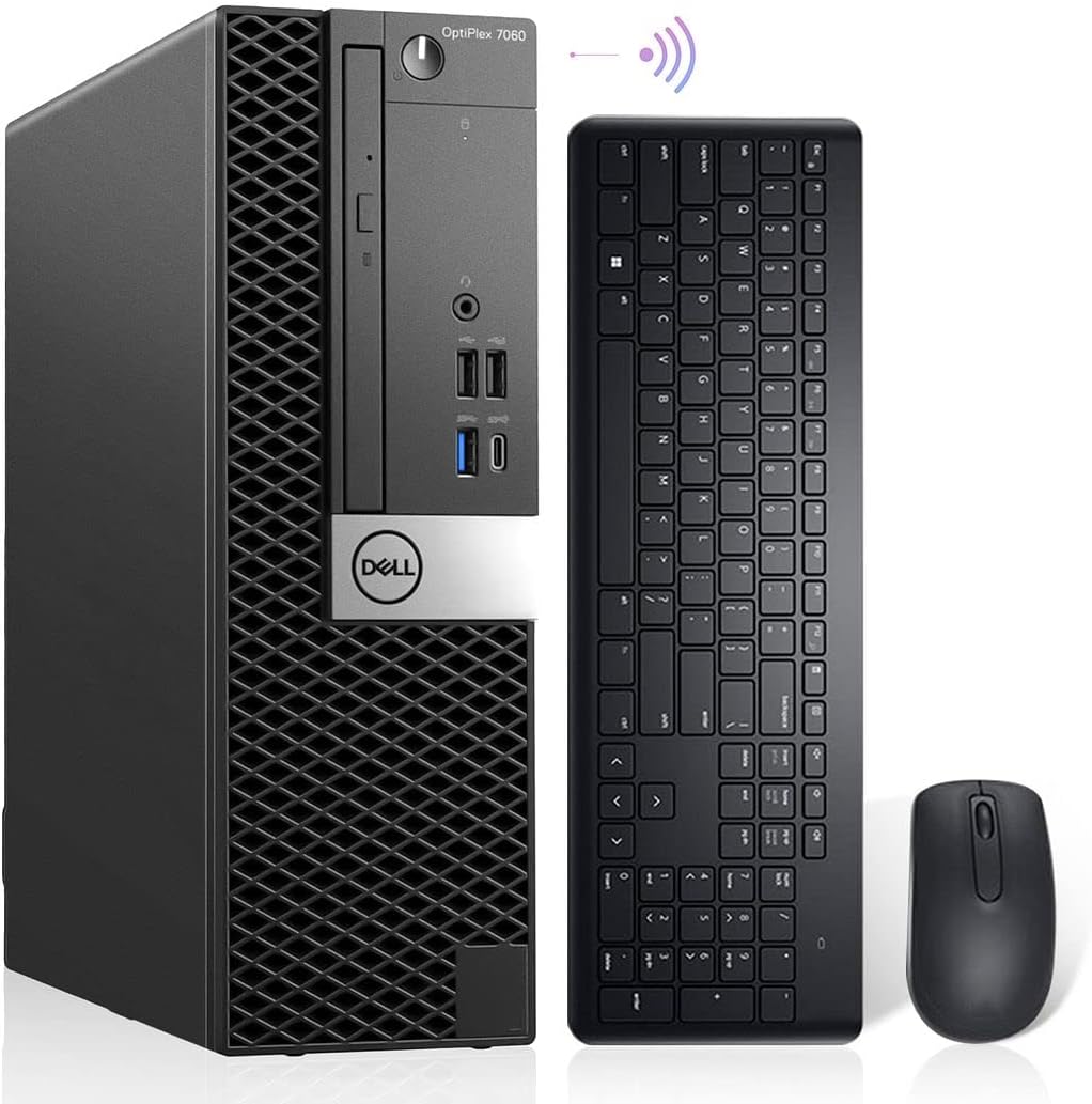 Dell OptiPlex 7060 SFF, 8th Gen Intel Core i5-8500 Processor, 32GB RAM, 1TB NVMe SSD, Windows 11 Pro, Dual 4K Displays, Ready to Use (Renewed)