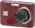Kodak PIXPRO FZ45 Digital Camera, 16MP Point & Shoot with 4X Optical Zoom, 27mm Wide Angle, 2.7 Inch LCD, 1080p Video, Red