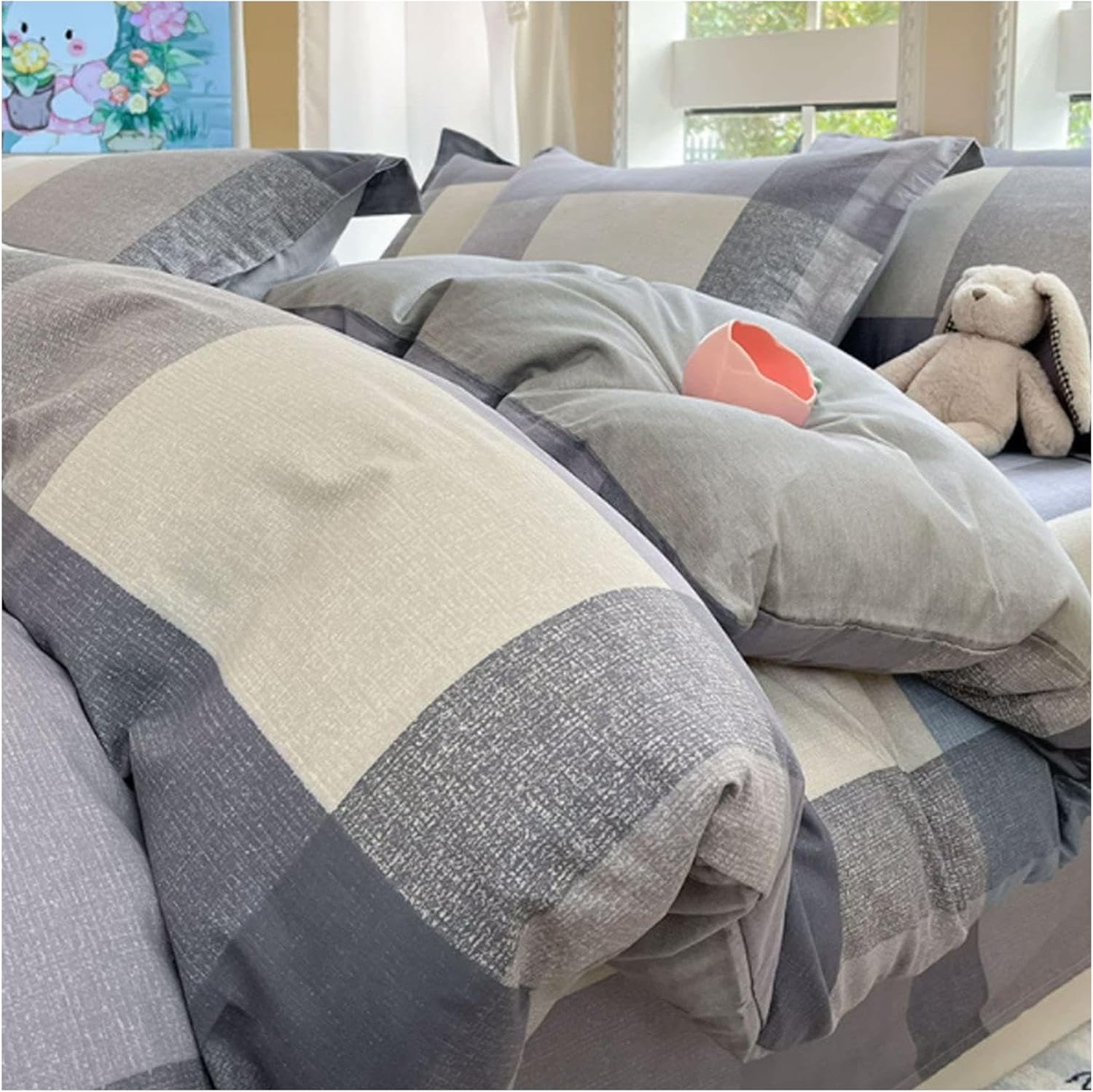 Skin-Friendly Cotton Bedding Sets Easy to Washing Bedding Sets Home Dormitory Bedding Sets Multi-Purpose Bedding Sets Breathable