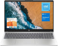 HP 15.6" Portable Laptop, HD Display, Intel Quad-Core N200 Processor, 16GB RAM, 128GB Storage, Wi-Fi 6, Webcam, HDMI, Numeric Keypad, Windows 11 Home, Silver