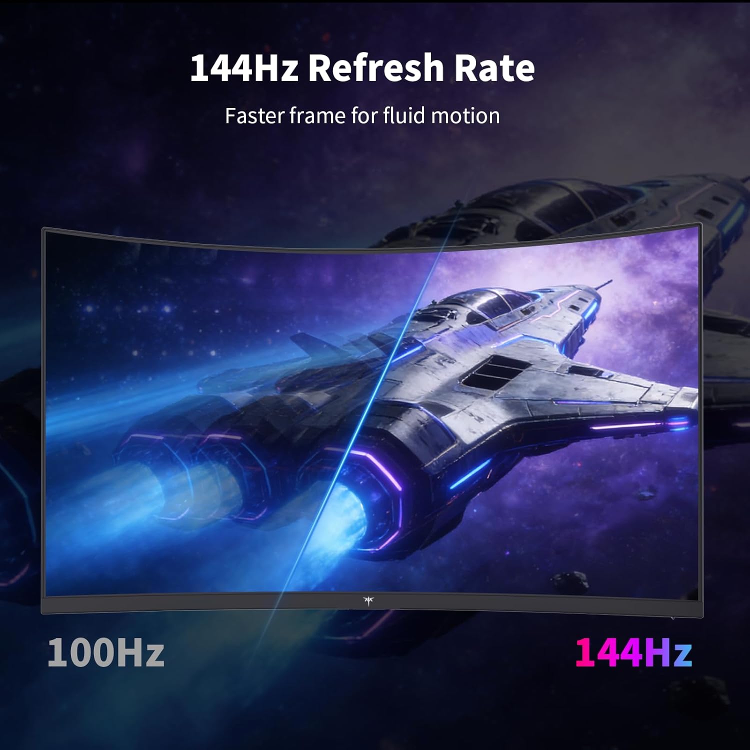 KTC H27S5C 27" Curved Gaming Monitor, 1440P QHD 144Hz 120Hz Monitor, 1500R HVA Panel, HDR400, Adaptive Sync, 400nits, HDMI 2.0 x2, DP 1.4, VESA 100x100 PC Monitor