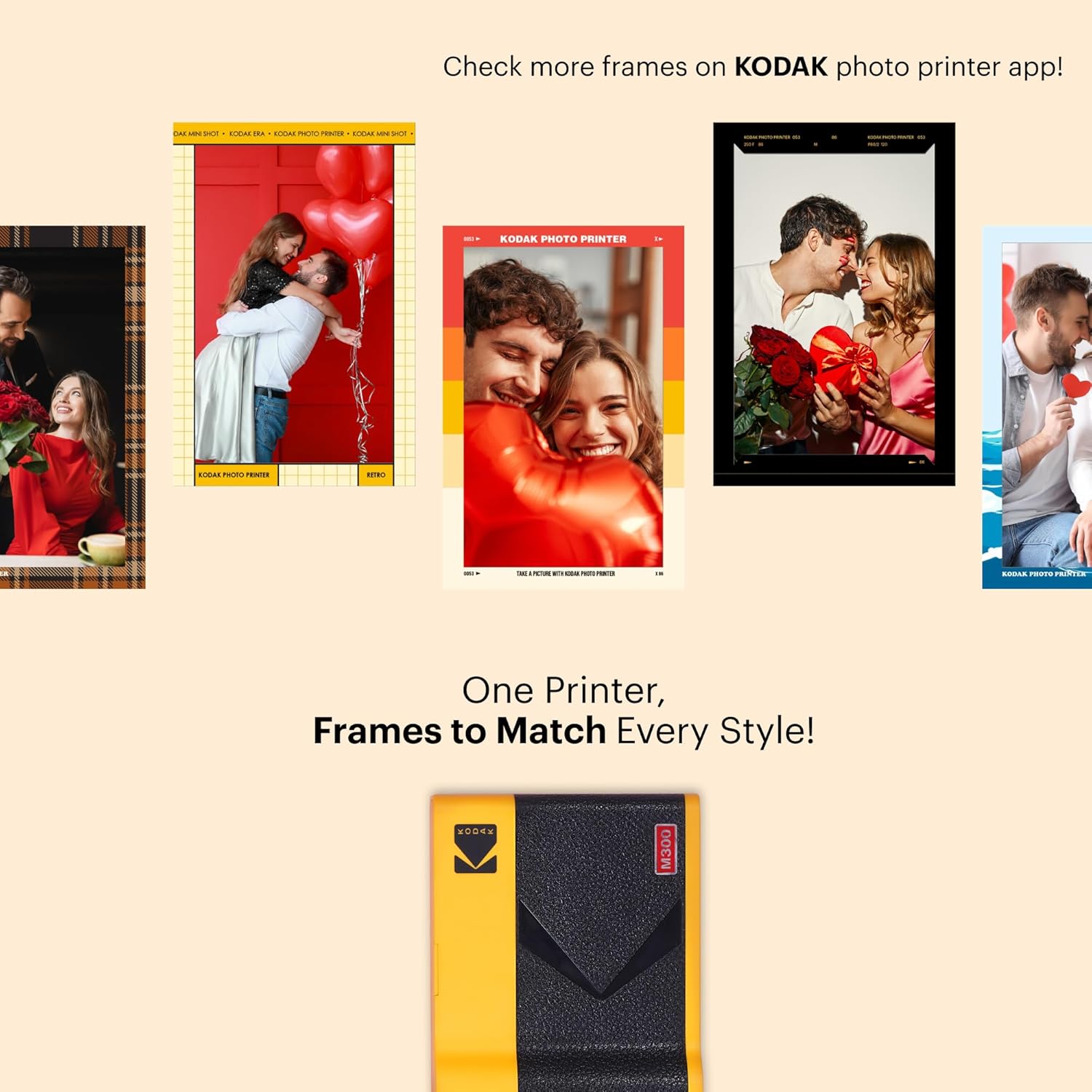 KODAK Mini 3 ERA 4PASS Portable Photo Printer (Yellow, Printer + Initial 8 Sheets + 60 Sheets + Accessories)
