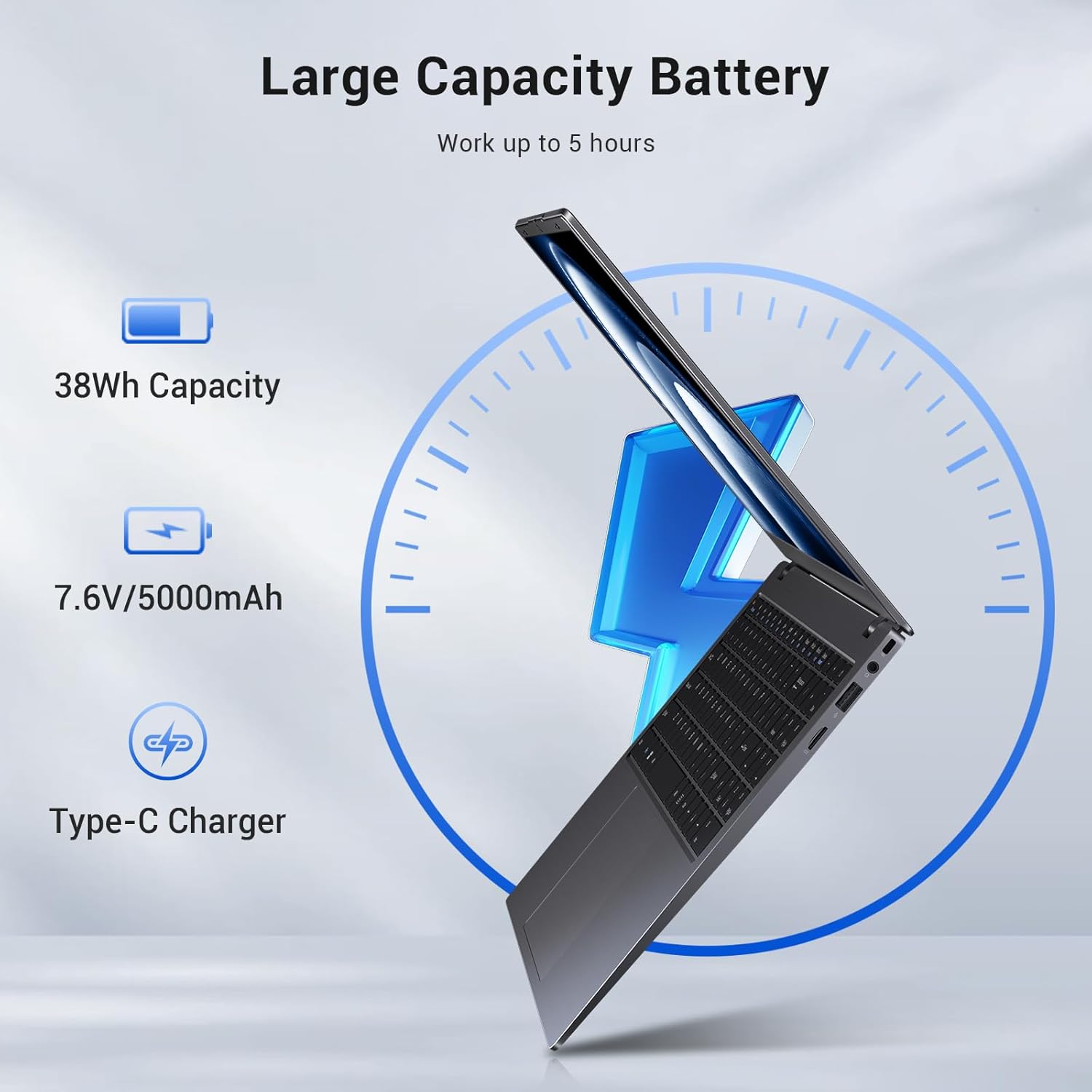 15.6 Inch Laptop Computer, AMD 3020e Processor (Up to 2.6GHz), 8GB RAM 256GB SSD, 1080P IPS FHD Display, USB3.2, Type-C, HDMI, WiFi 5, Win11 Laptop, Notebook Laptops for Business and Students