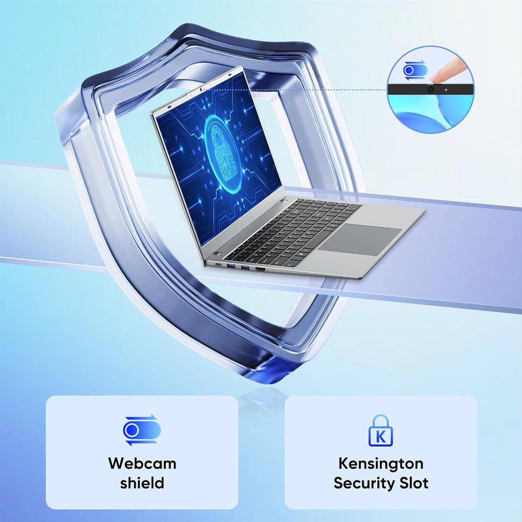 Laptop Computer, 15.6" FHD IPS Display, Laptop for Student and Business, 16GB RAM 256GB SSD Laptops, 6500Y Processor (up to 3.4GHz), WiFi 5