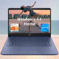 HP Portable Laptop (Include 1 Year Microsoft 365), 14'' HD Display, 16GB RAM, 64GB eMMC, Intel Quad-Core N4120, Student and Business, Webcam, HDMI, Wi-Fi, RJ-45, Windows 11 Home, Grayish Blue
