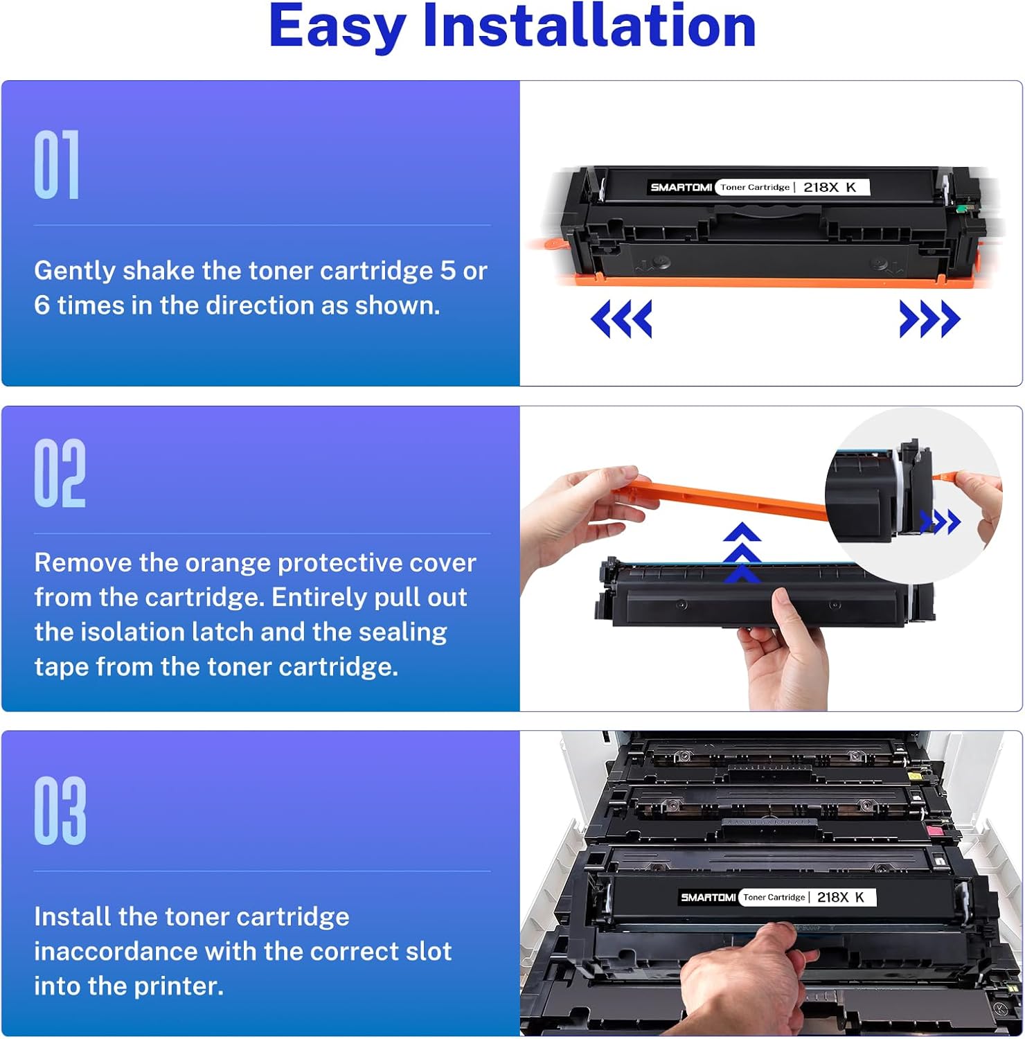 218X Toner Cartridges 4-Pack High Yield (with Chip) Compatible Replacement for HP Color Pro MFP 3301SDW 3301CDW 3301FDW 3201DW Printer 3301 3201 Series | W2180X W2181X W2182X W2183X