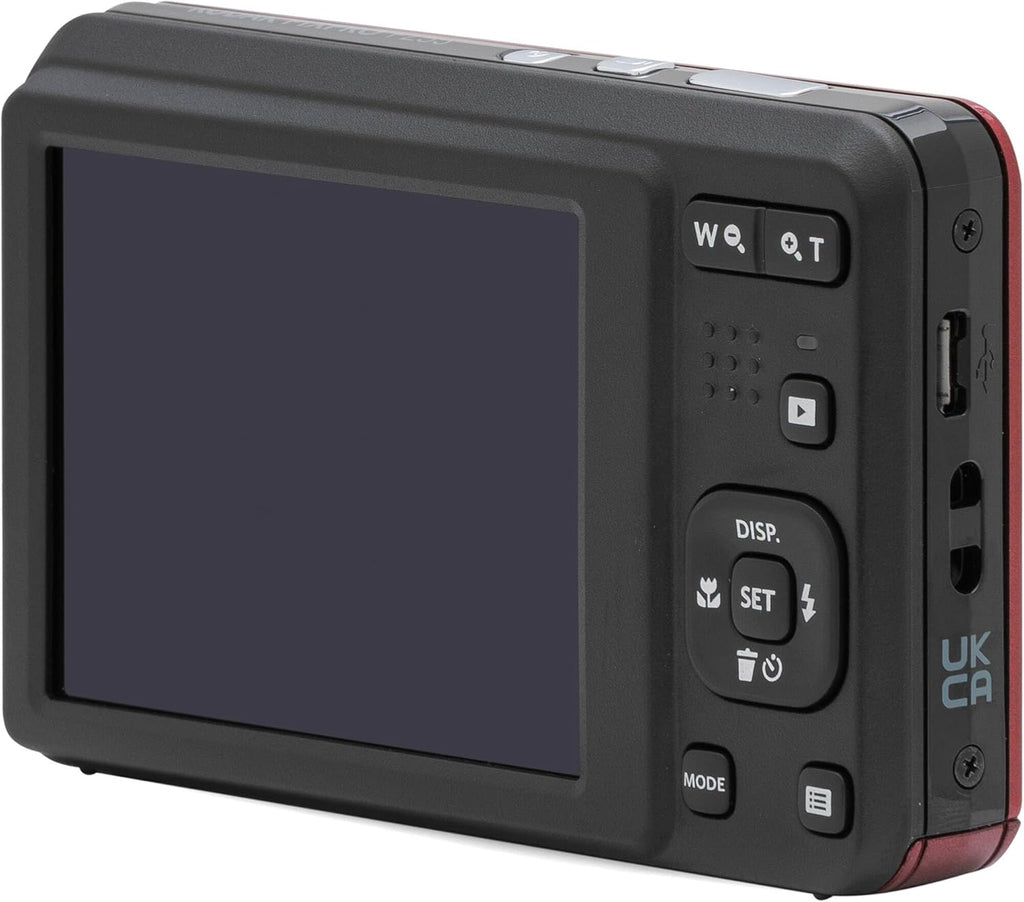Kodak PIXPRO FZ55 Red 16MP Digital Camera 5X Optical Zoom 28mm Wide Angle 1080P Full HD Video 2.7" LCD Camera + 64GB Card and Reader + Case + Memory Wallet + Tripod + Cleaning Bundle