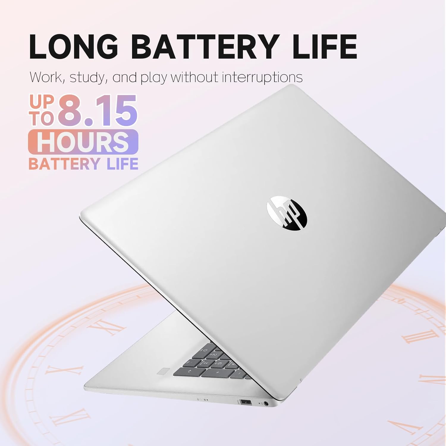 HP 17.3" Business Laptop, 13th Gen Intel 10-Core i5-1334U(Beats i7-1255U), 20GB RAM, 512GB SSD, Backlit Keyboard, Fingerprint Reader, Lifetime Windows 11 Pro & Copilot AI, with Patented KB Kit