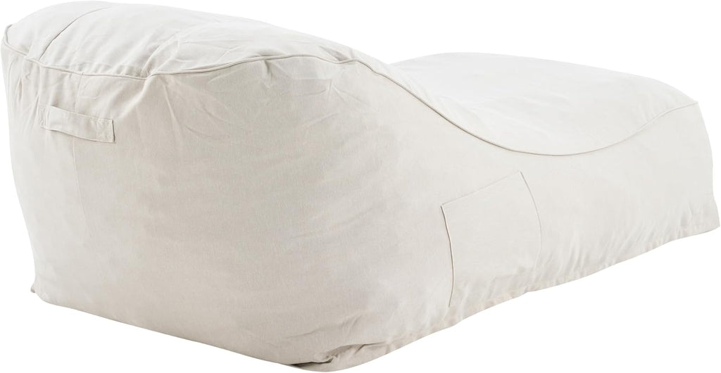 Christopher Knight Home Hilar Outdoor Bean Bag Chair, Fabric Bean Bag Lounger for Adults and Kids, Outdoor Comfy Reading Chair, Patio Lounge Sofa for Poolside Garden, Beige