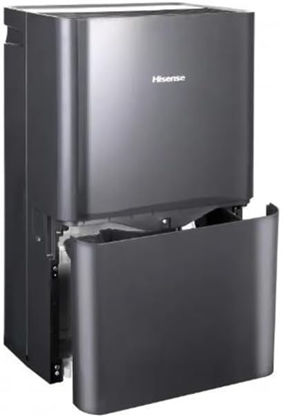Hisense 50-Pint 3-Speed Built-in Pump Dehumidifier, 3 Modes (Auto, Continuous, Manual), LED display, Noise level 48 dB, up to 4500 sq ft, 115v – DH7021KP1G (Renewed)