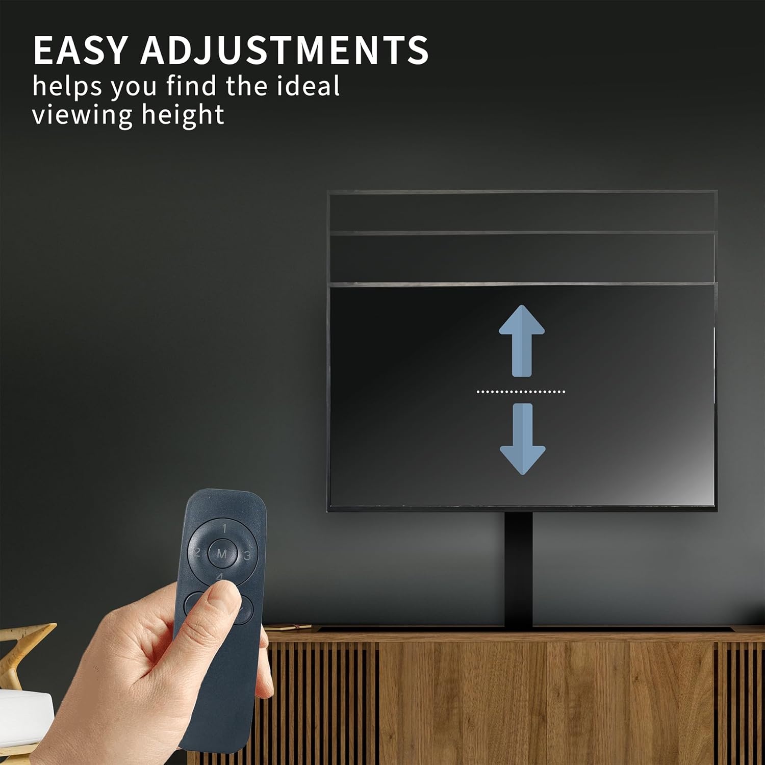 VIVO Motorized TV Stand for 32 to 65 inch Screens, Vertical Lift Television Stand with Remote Control, Compact TV Mount Bracket, MOUNT-E-UP65A