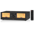 Douk Audio VU3 PRO Dual Analog VU Meter, 2-Way Amplifier Switch, Speaker Selector, Amp Audio Switcher Box 2-IN-2-OUT with DB Panel Display
