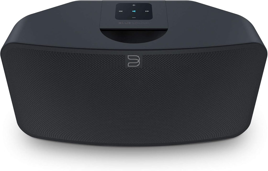 Bluesound Pulse MINI 2i Compact Wireless Multi-Room Smart Speaker with Bluetooth - Black - Compatible with Alexa and Siri
