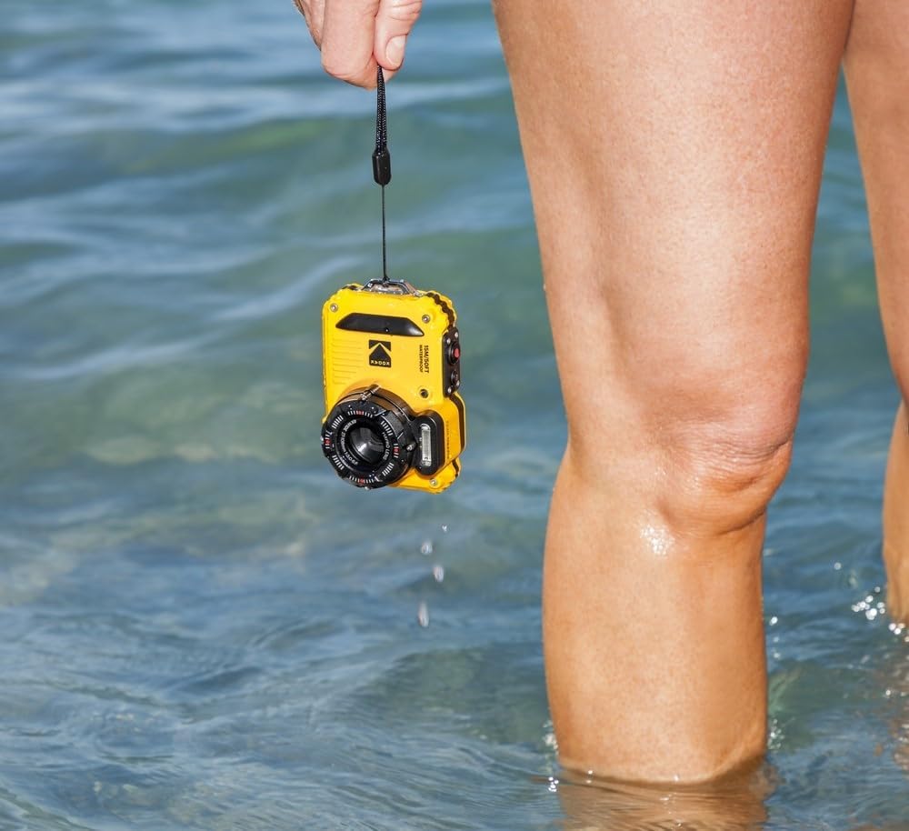 KODAK PIXPRO WPZ2 Waterproof Digital Camera, 16MP with 4X Optical Zoom, Shockproof, Dustproof, 1080p Video, Wi-Fi, Yellow