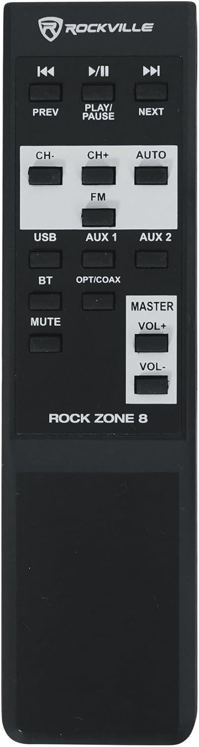 Rockville Rock Zone 8 Channel 1000W Commerical Receiver for Restaurant/Bar/Cafe