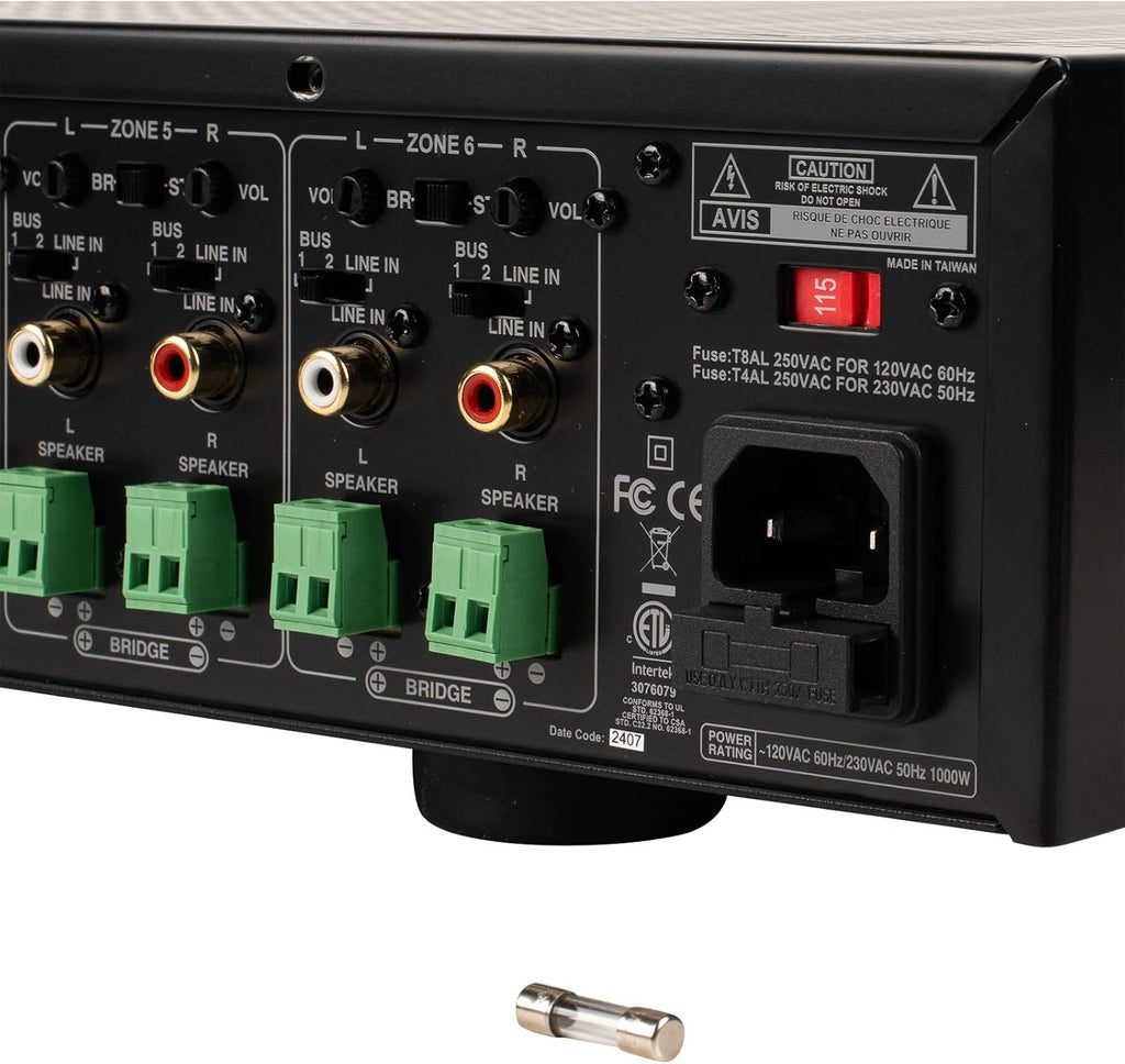 Dayton Audio MA1240a Multi-Zone 12 Channel Amplifier
