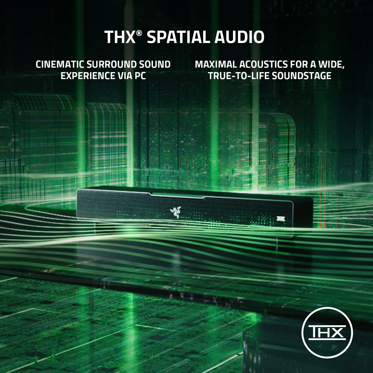 Razer Leviathan V2: Multi-Driver PC Gaming Soundbar with Subwoofer - THX Spatial Audio - Compact Design - Chroma RGB - Bluetooth 5.2 - for Desktop/Laptop, Smartphones, Tablets & Nintendo Switch