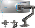 HUANUO TitanLift Heavy Duty Monitor Arm for Screens up to 49", Holds 44 lbs, Aluminum Ultrawide Screen Monitor Mount, Fully Adjustable Single Gaming Desk Mount with Dual C-Clamp, Max VESA 100x100mm