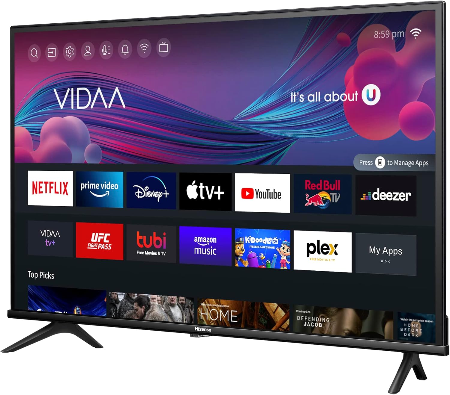 HISENSE 40" Class A4 Series LED Full HD Smart Vidaa TV 40A4KV