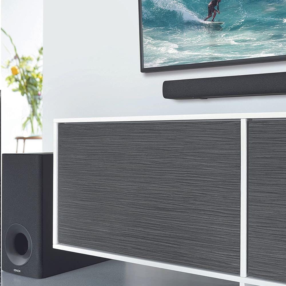 Denon DHT-S316 TV Sound Bar with Subwoofer, Wireless Home Theater Soundbar System | Virtual Surround Sound Technology | Wall-Mountable | Bluetooth Compatibility | Smart & Slim-Profile | Black