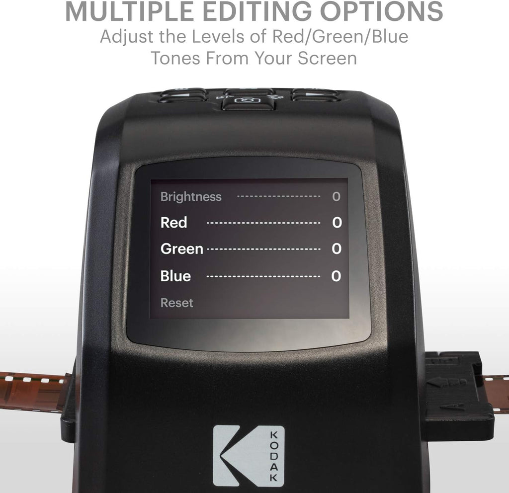 KODAK Mini Digital Film & Slide Scanner – Converts 35mm, 126, 110, Super 8 & 8mm Film to 22MP JPEG Images – Includes 2.4" LCD Screen & Easy-Load Adapters