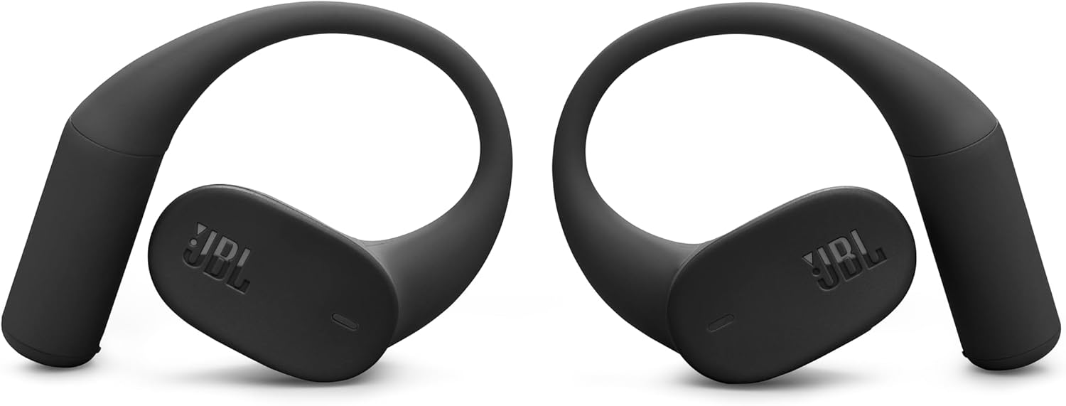 JBL Sense Lite - True Wireless Open-Ear Headphones, Designed for All-Day Comfort, 4 mics for Crisp, Clear Calls, IP54 Water and dust Resistant, Up to 32 (8+24 in case) Total Hours of Playtime (Black)