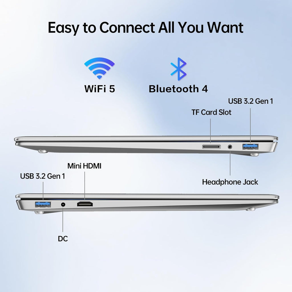 2026 Latest 15.6'' Laptop Windows 11, 8GB RAM 256GB SSD, Pentium 6500Y (3.40GHz), Backlit Keyboard, 1080p Full HD Display, Fingerprint, Webcam, USB3.2, Mini-HDMI, TF Card Slot, up to 16GB RAM 2TB SSD