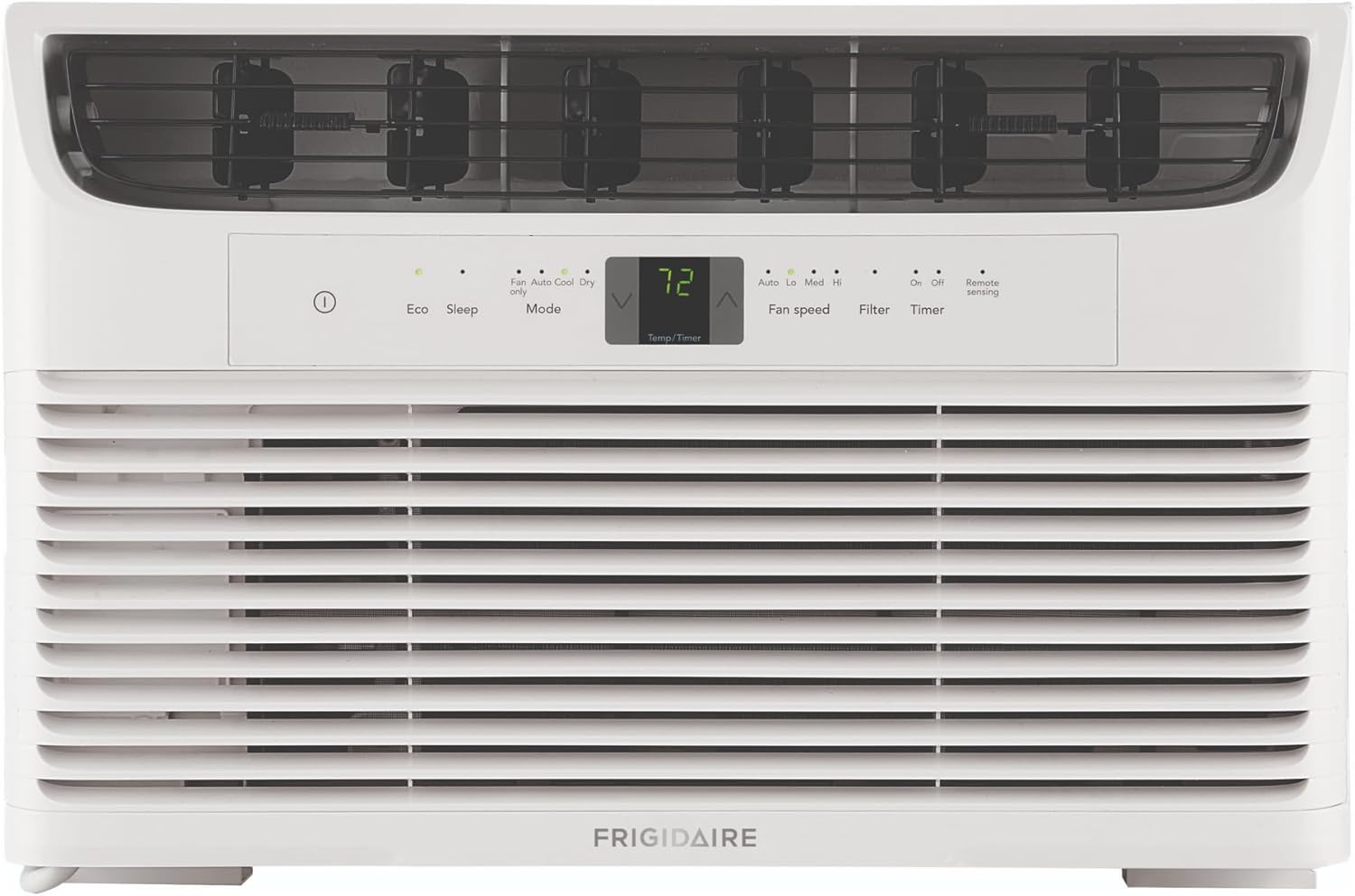 Frigidaire 6,000 BTU Window Air Conditioner with Remote Control, Cools Up to 250 Sq. Ft., Quiet Operation, Eco Mode, 3 Fan Speeds, Auto Restart, White