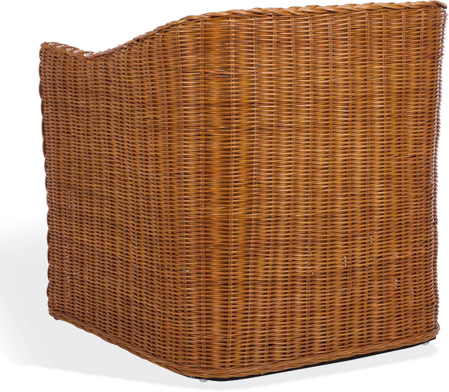 SAFAVIEH Couture Collection Sharon Natural Rattan/Beige Linen Cushion Accent Chair (Fully Assembled)