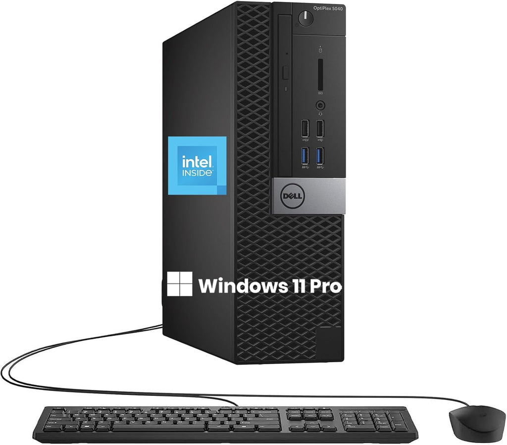 Dell Optiplex 5040 SFF Desktop Computer Windows 11 Pro PC, Intel Core i7-6700, 256GB SSD, 8GB RAM, WiFi, Bluetooth, USB Keyboard & Mouse i7 PC Small Form (Renewed)
