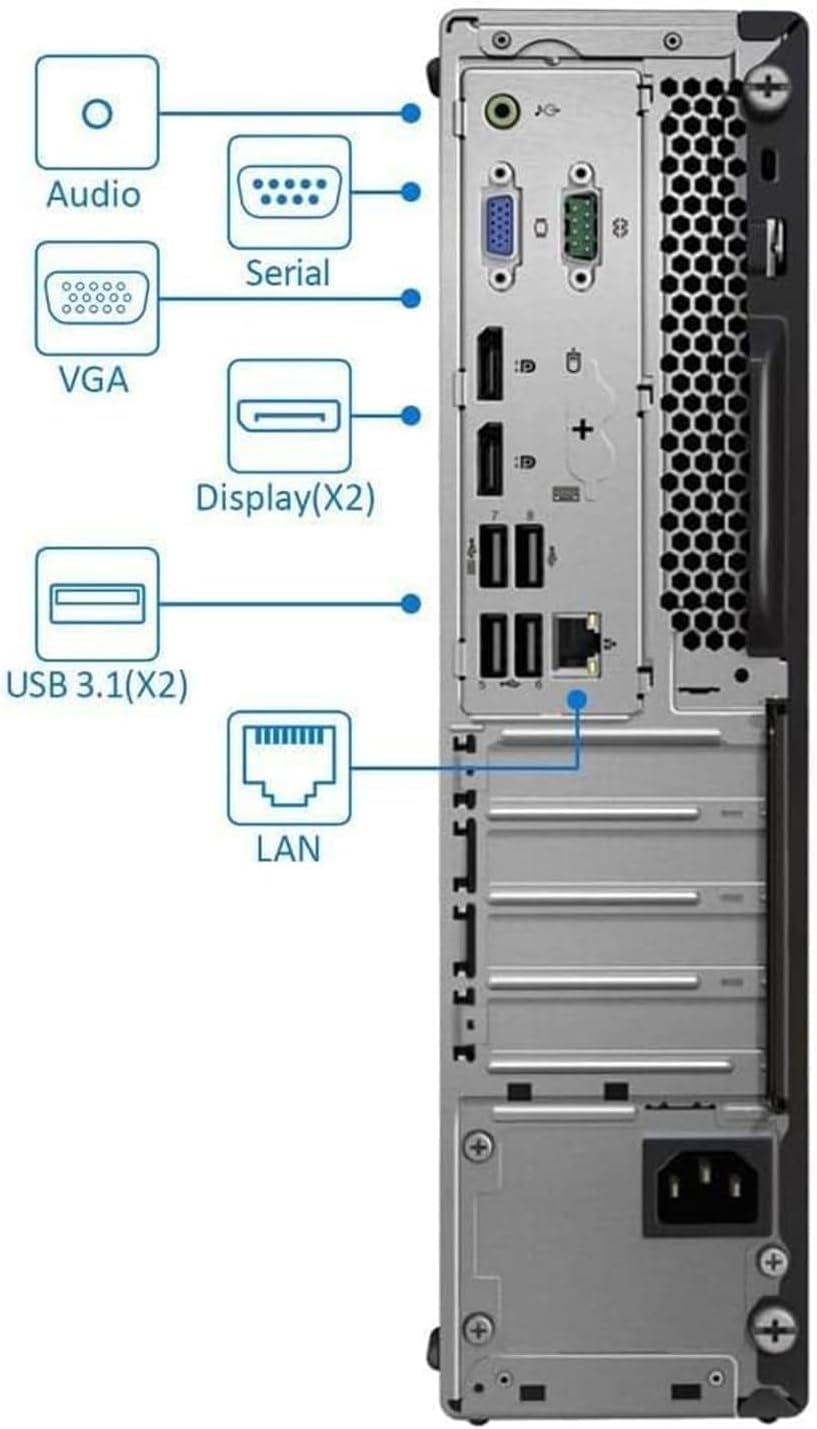 Lenovo ThinkCentre M720S SFF Desktop PC, Intel i5-8500, 16GB RAM, 512GB SSD, WiFi, Keyboard & Mouse, Windows11 Pro (Renewed)