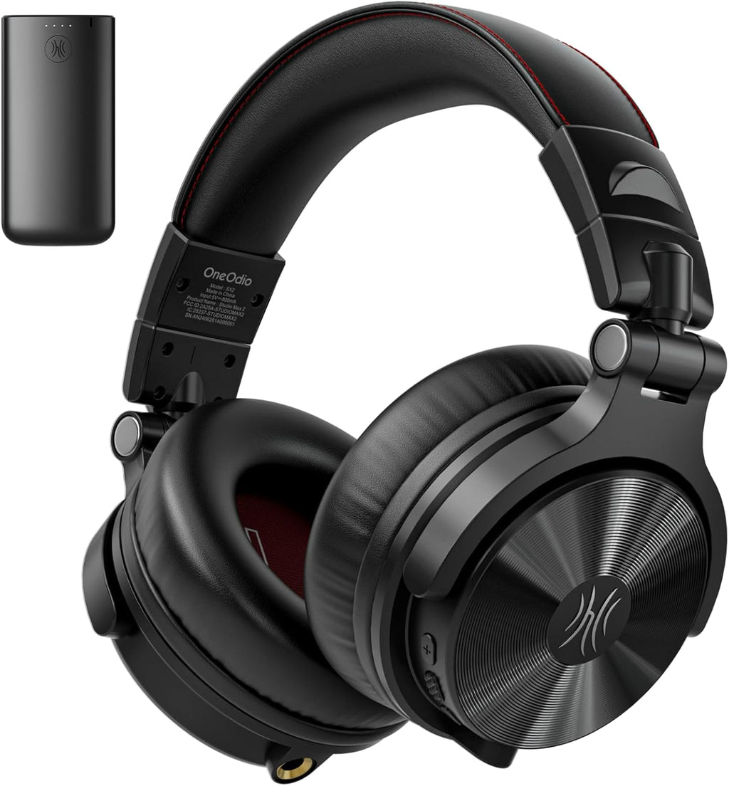 OneOdio Studio Max 2 Wireless DJ Headphones, 9ms Low Latency Hi-Res Audio Over Ear Studio Headphones with LDAC, 120H Playtime, Bluetooth Headphones Support 3.5MM 6.35MM for Guitar Keyboard