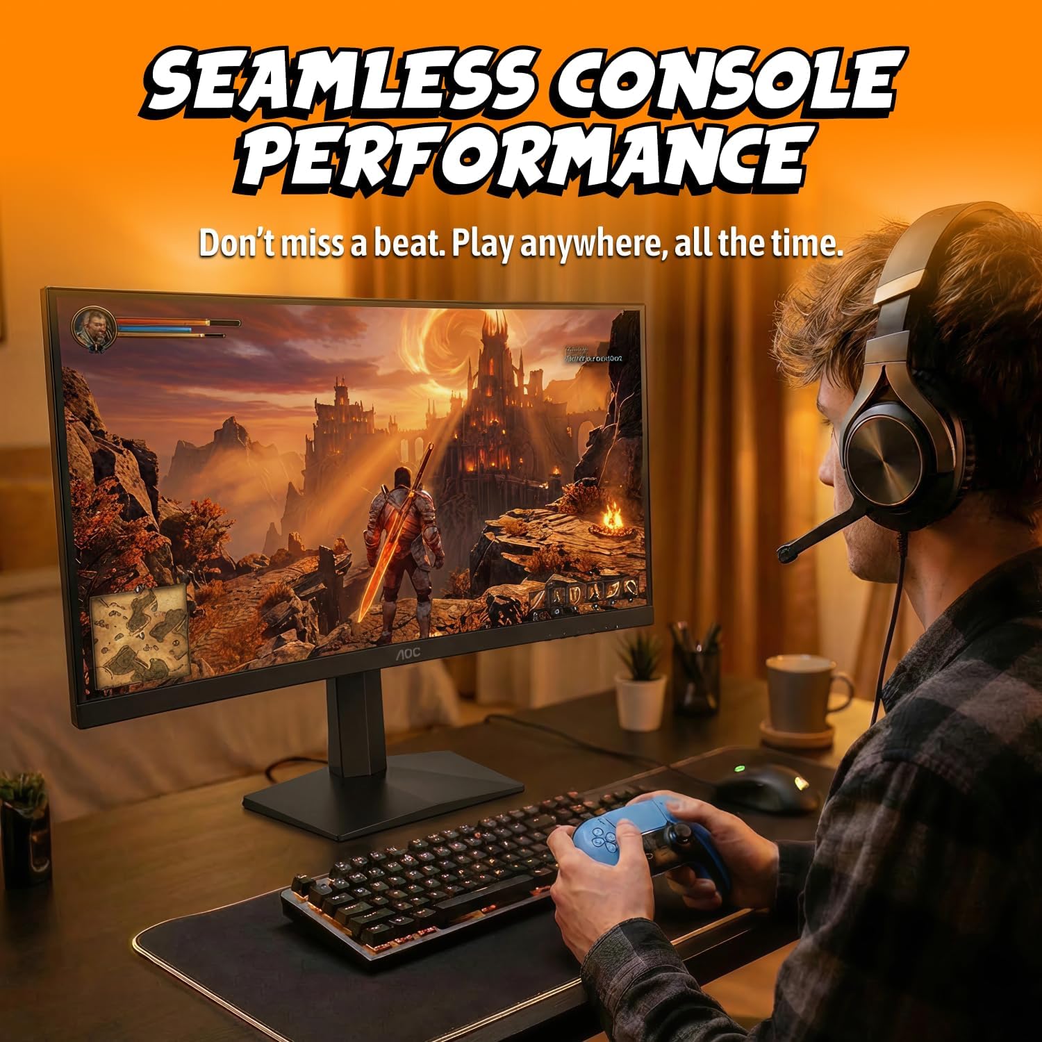 AOC 27 Inch QHD Gaming Monitor 240Hz 0.3ms, Overclock 260Hz, IPS, 2560x1440, G-Sync Compatible, HDR Ready, DisplayPort 1.4 HDMI 2.0, VESA Mount, 3-Year Zero-Bright-Dot, Q27G41ZE