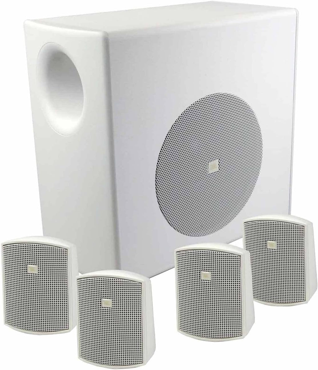 JBL Professional C50PACK-WH Surface Mount Subwoofer and Mini-Satellite Loudspeaker System, White