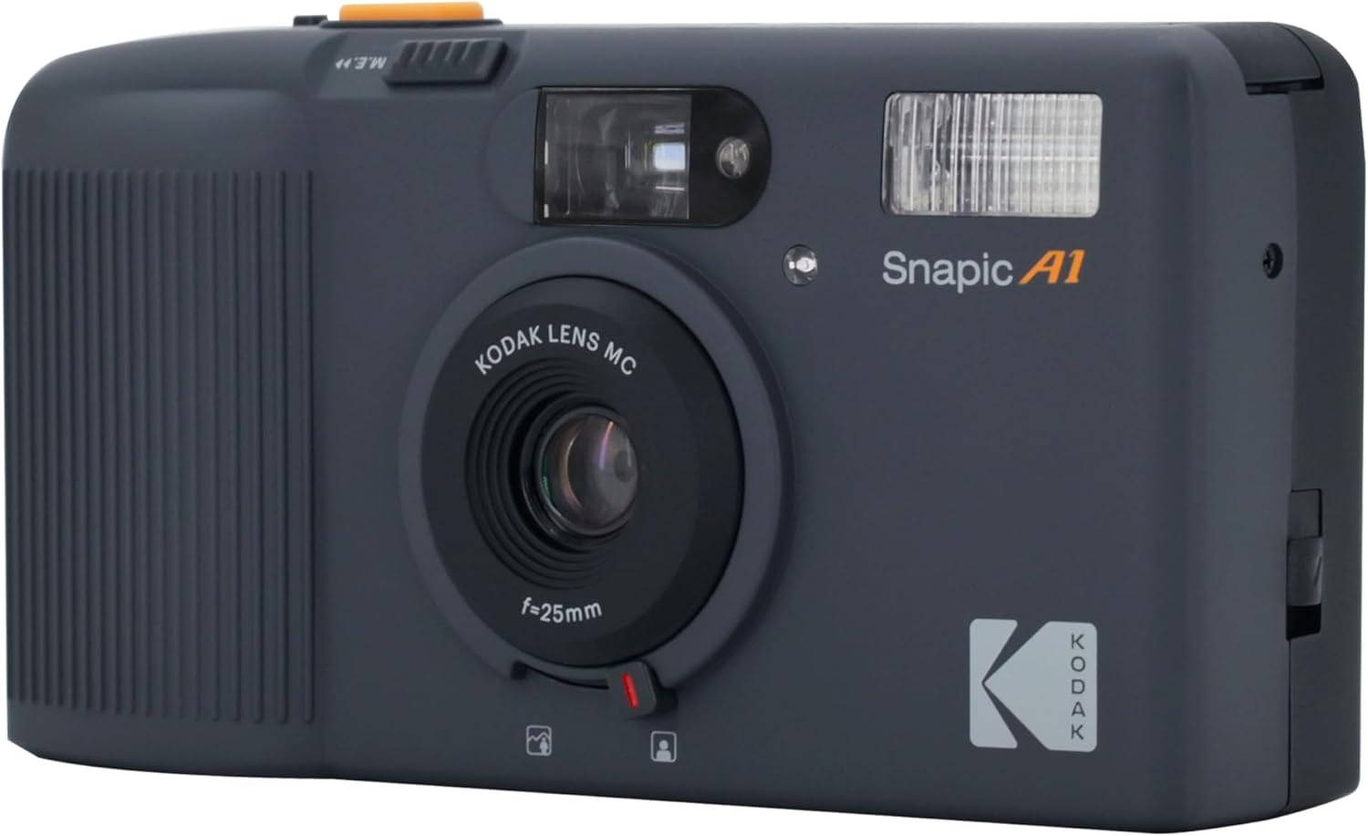 KODAK Snapic A1 35mm Film Camera 35mm, Reusable, 2-Zone Focus, Lightweight, Compact (Rhino Grey) (Film & AAA Battery are not Included)