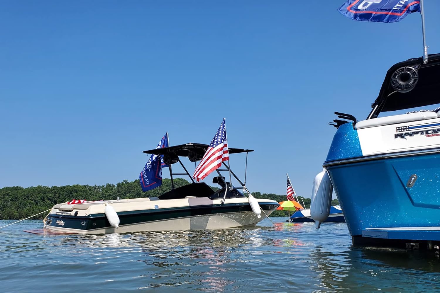 Big Air Super Shadow Wakeboard Tower Bimini Top - 76" x 76" - Mounts Over Existing Wake Tower