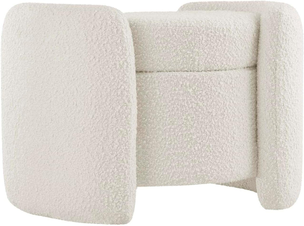 Modway EEI-5561-IVO Nebula Boucle Upholstered Upholstered Ottoman, Ivory