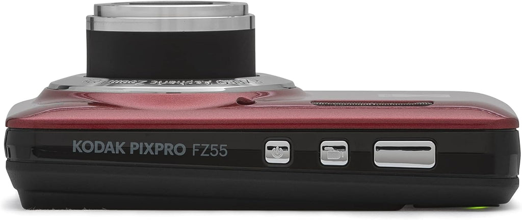 Kodak PIXPRO FZ55, 16MP 28mm Wide-Angle Digital Camera (Red) + Accessories Bundle