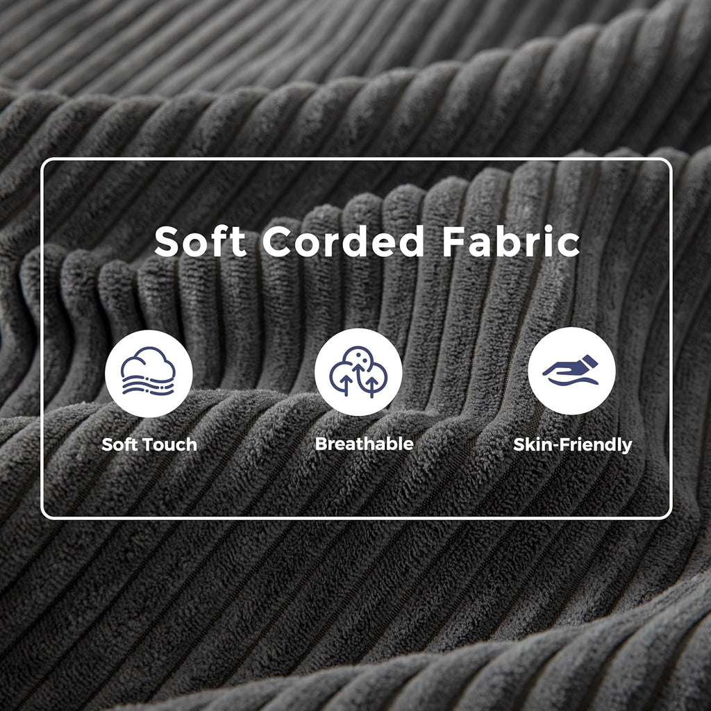 MAXYOYO Folding Sofa Bed, Floral-Shaped Convertible Floor Sofa Couch with Backrest, 2 in 1 Comfy Lounger Bean Bag Chair with Handle, Floor Single Sleeper Couch for Living Room Bedroom, Dark Grey
