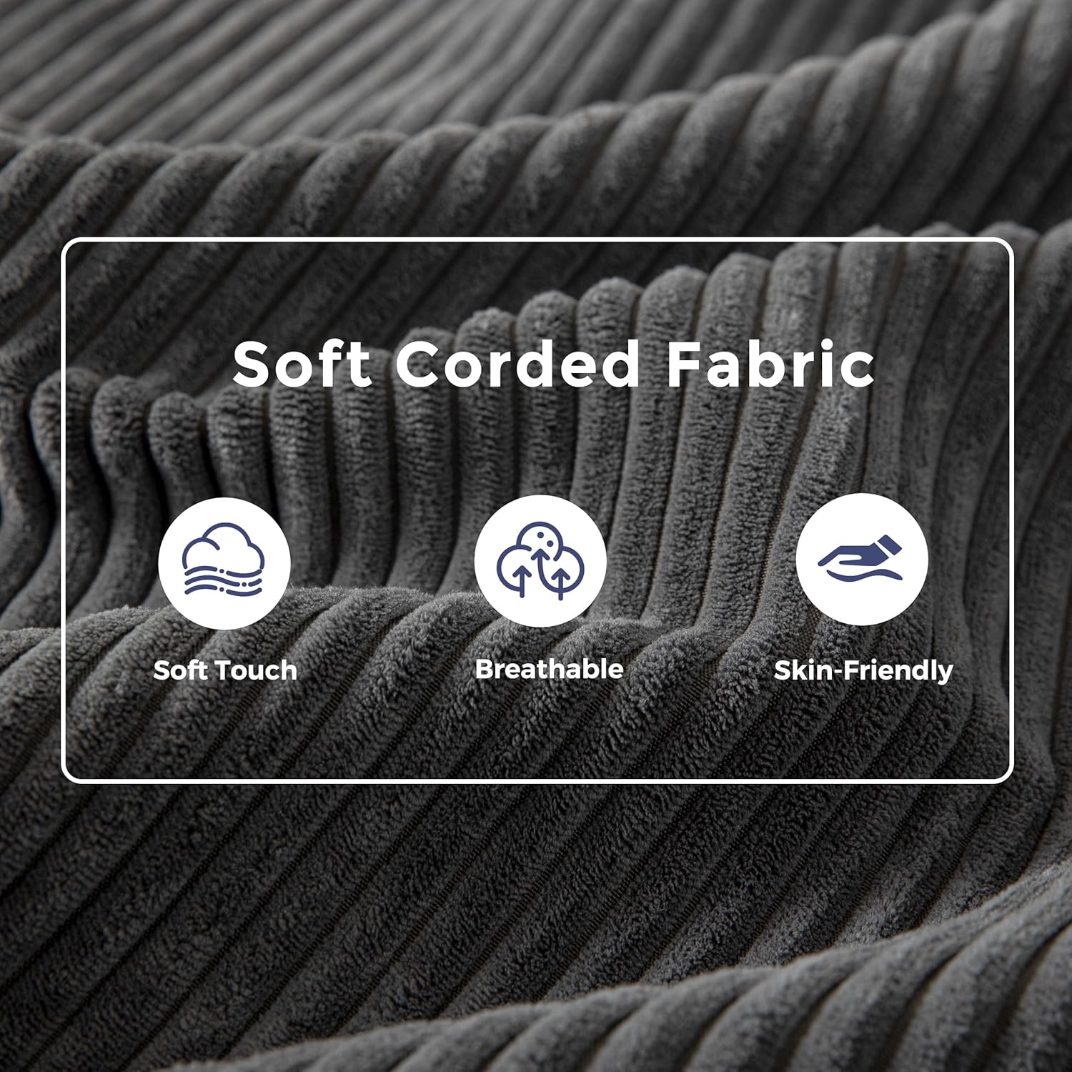 MAXYOYO Folding Sofa Bed, Floral-Shaped Convertible Floor Sofa Couch with Backrest, 2 in 1 Comfy Lounger Bean Bag Chair with Handle, Floor Single Sleeper Couch for Living Room Bedroom, Dark Grey