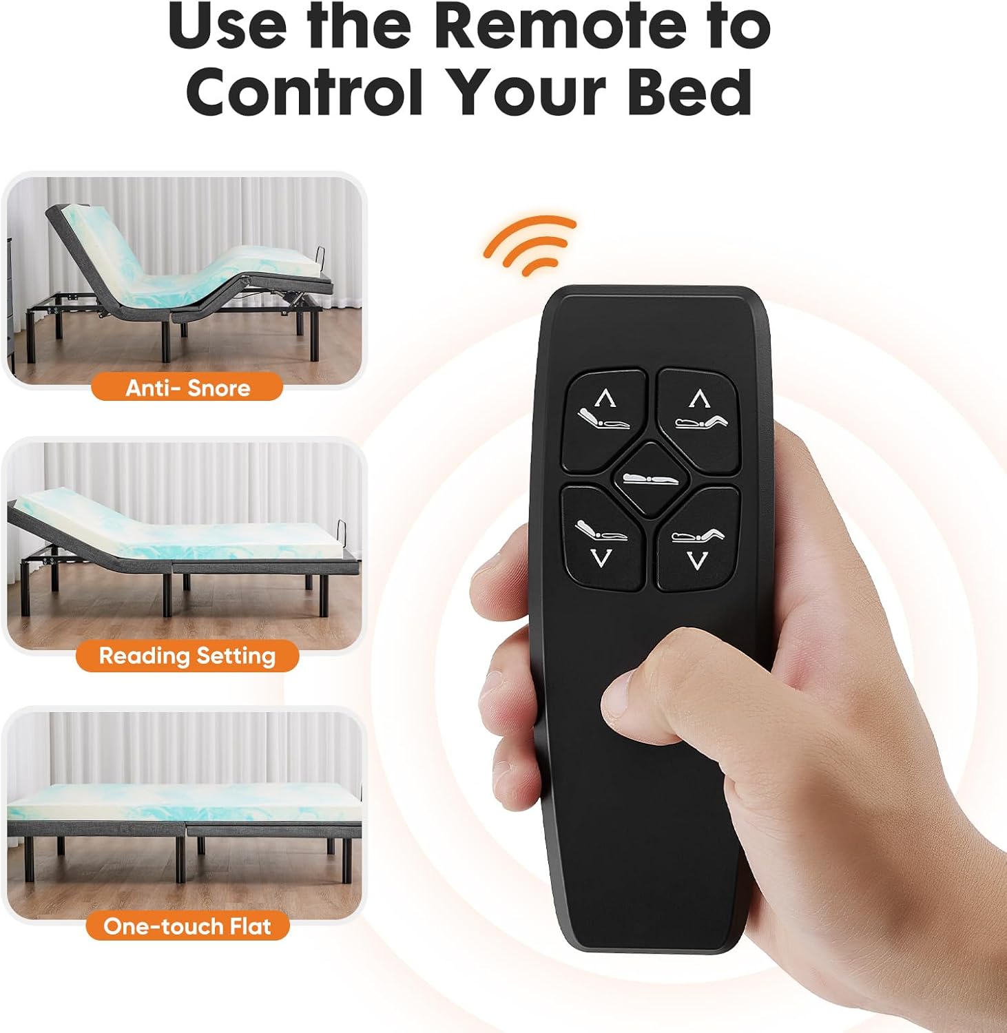 Sweetcrispy Electric Bed Queen, Ergonomic Adjustable Bed Frame with Wireless Remote, Head and Foot Incline, Zero Gravity with 2 USB Ports, Anti-Snore, Easy Assembly