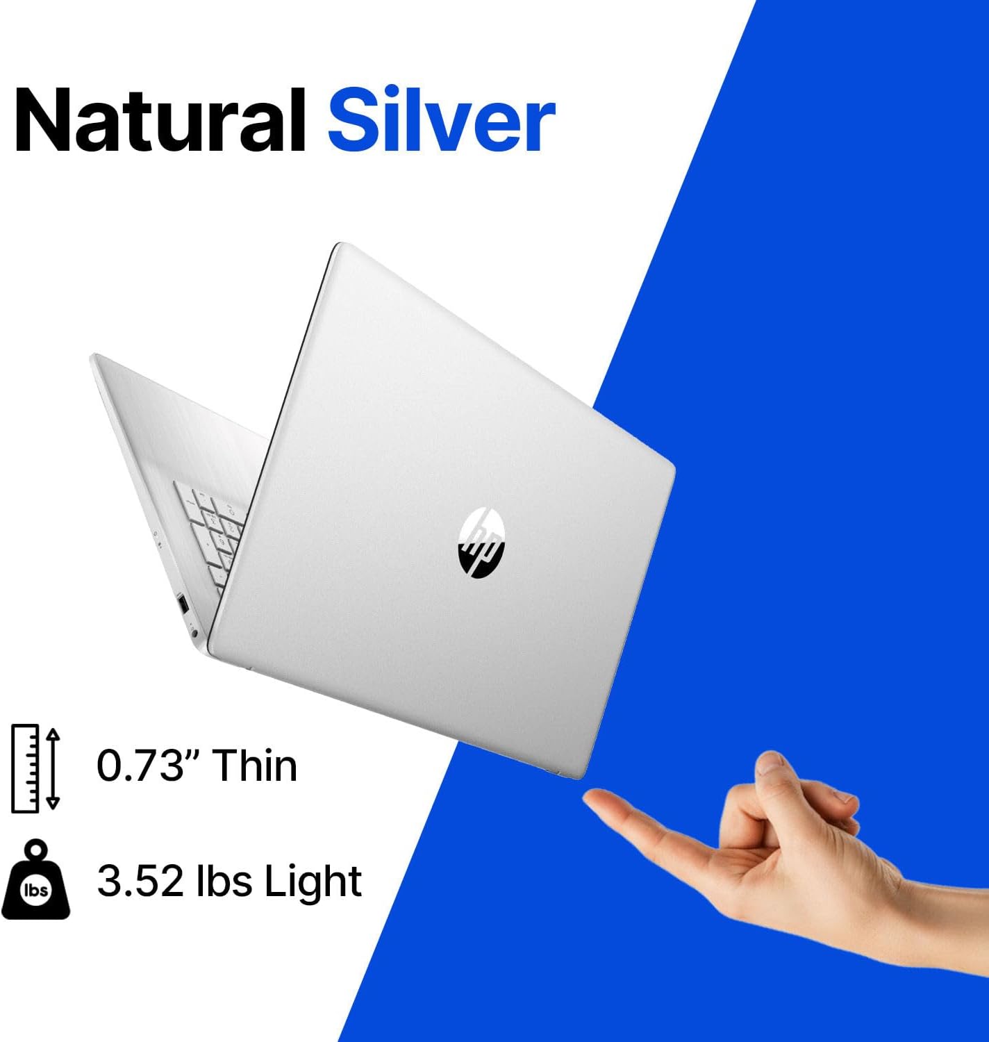 HP 15.6" 2026 Edition FHD Laptop Computer • 13th Gen Intel 8 cores i3 CPU • 8GB RAM • 256GB PCle SSD • Fingerprint Reader • Fast Wi-Fi 6 • Windows 11 • for Business & Student