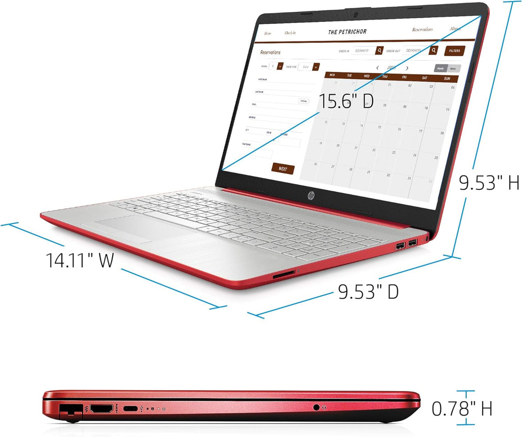 HP Pavilion Intel Pentium Silver N5000 4GB 128GB SSD Windows 10 Laptop Red
