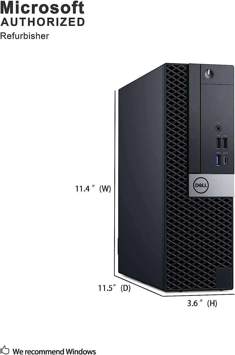 Dell Desktop Computer 7050 SFF, Win11 PC Desktop 7050, Intel Core i5-6th, 8GB RAM, 256GB SSD, WiFi, Bluetooth, Keyboard & Mouse, OptiPlex i5 PC (Renewed)