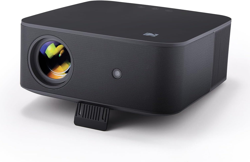 KODAK Flik X20 1080p Smart Projector - 1080p, 300 ANSI Lumens - Portable Projector with Wi-Fi, Bluetooth, ATV Dongle & Android TV 12 - Auto-Focus & Keystone Correction with 100" Screen & Tripod