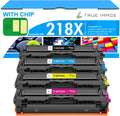 218X Toner Cartridges 4 Pack 218A 3301sdw 3301fdw 3301 Compatible Replacement for HP 218 Color LaserJet Pro MFP 3301fdw 3301cdw 3201dw 3201 Printer High Yield Ink Set W2180X with Chip (B/C/Y/M)